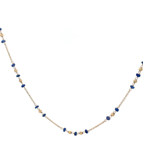 Sapphire on trace necklace - 45cm -  Paddington Jeweller - Ojco