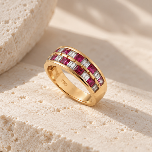 Kora – Ruby & Baguette Diamond Ring