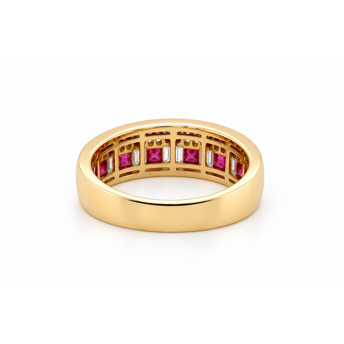 Kora – Ruby & Baguette Diamond Ring - Paddington Jeweller - Ojco