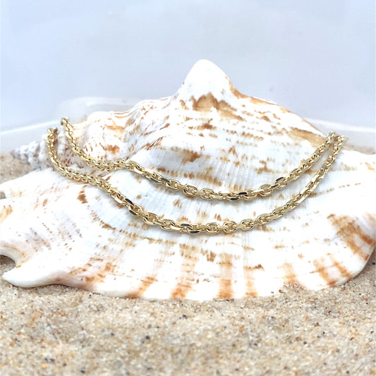 OBLONG TRACE CHAIN - 2MM - 50/60CM - Paddington Jeweller - Ojco