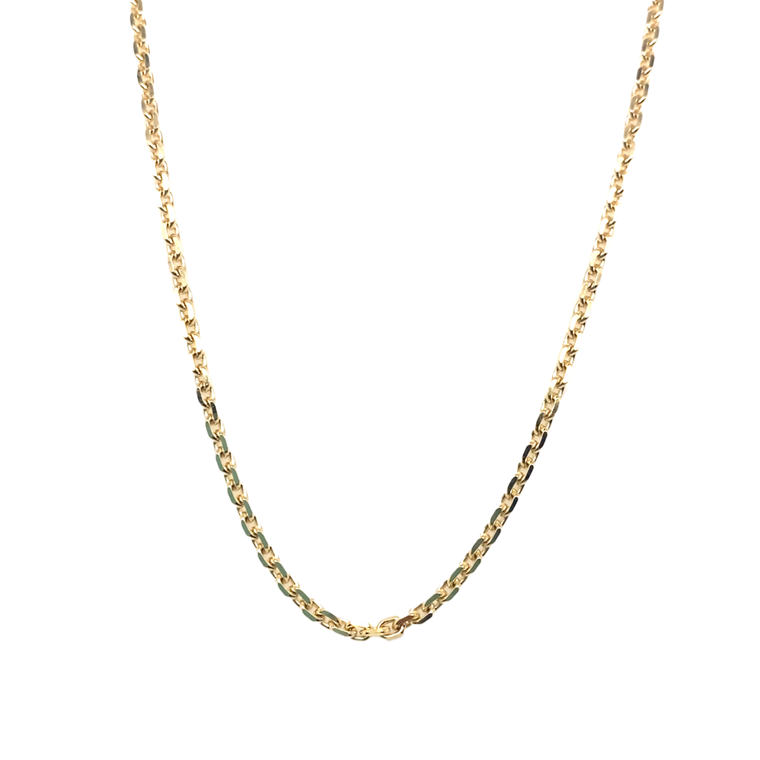 OBLONG TRACE CHAIN - 2MM - 50/60CM - Paddington Jeweller - Ojco