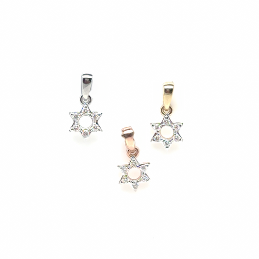 Small Diamond Star of David Pendant - Paddington Jeweller - Ojco