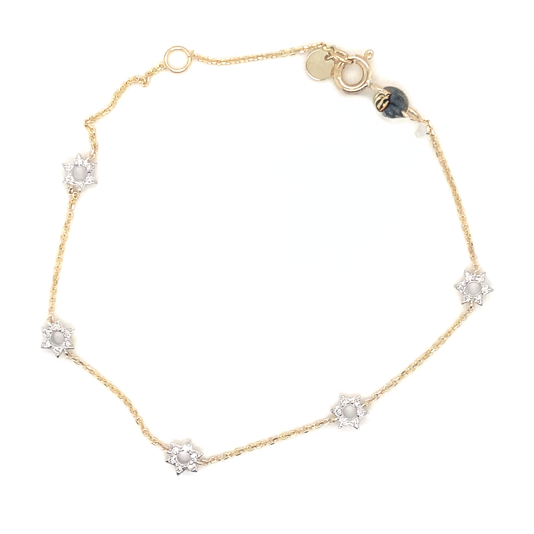 Diamond Magen David bracelet - Paddington Jeweller - Ojco