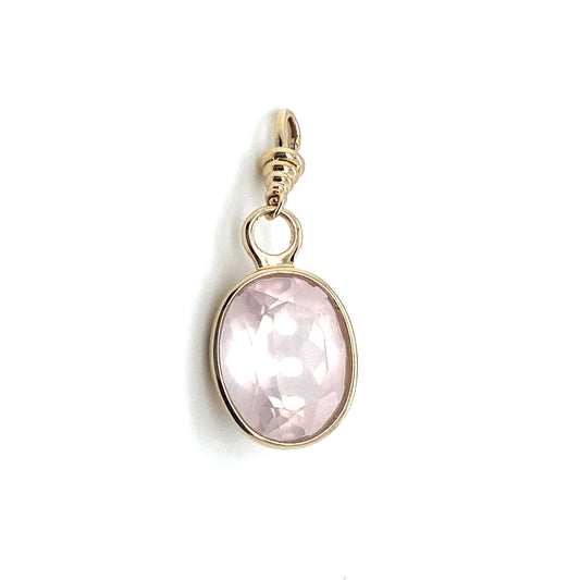 Enhancer Rose Quartz Oval - Paddington Jeweller - Ojco