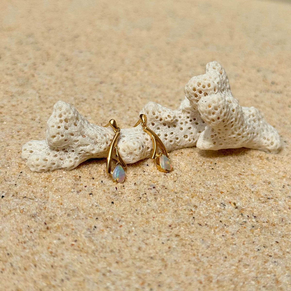 Kendall – Opal Drop Earrings - Paddington Jeweller - Ojco