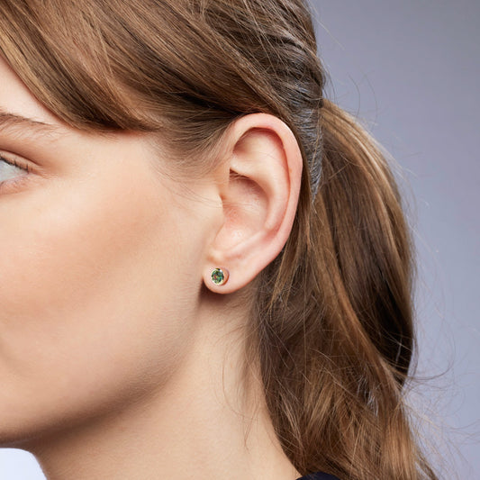 Adelia Round Sapphire Earrings - Paddington Jeweller - Ojco