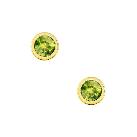 Adelia Round Sapphire Earrings - Paddington Jeweller - Ojco
