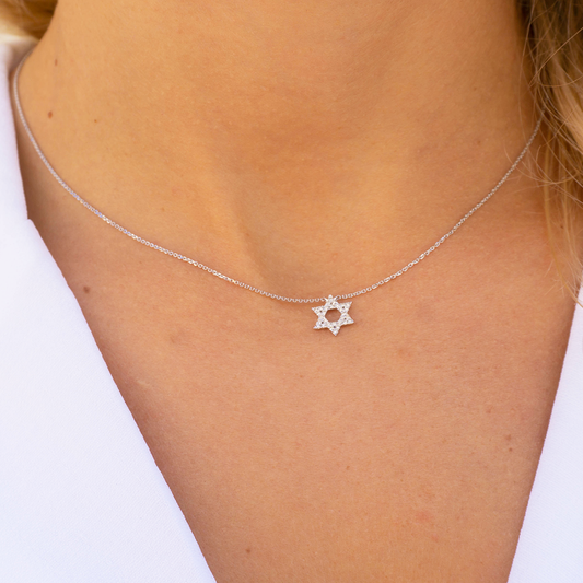 Diamond Star of David Pendant - Paddington Jeweller - Ojco
