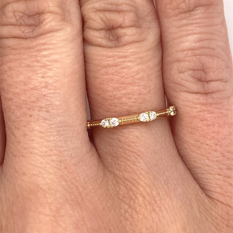 Boho Lace Diamond Wedding Ring -  Paddington Jeweller - Ojco