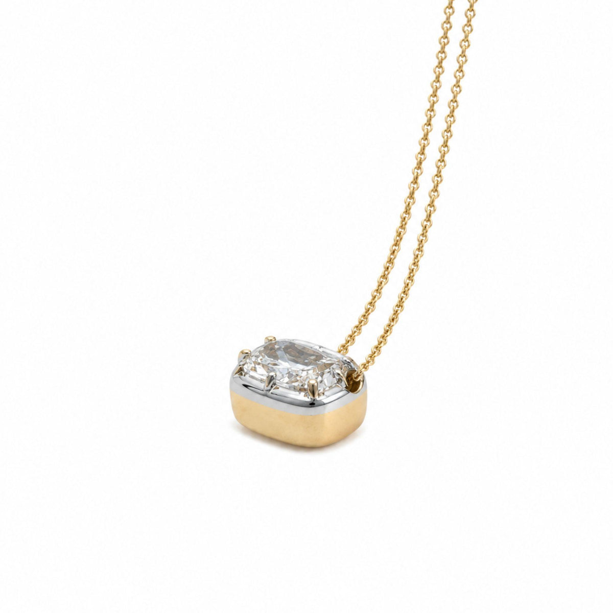 Norse Skaði - Cushion Cut Diamond Slider Pendant - Paddington Jeweller - Ojco