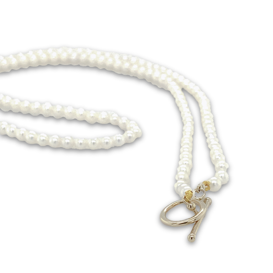 ROUND SEED PEARL NECKLACE - Paddington Jeweller - Ojco