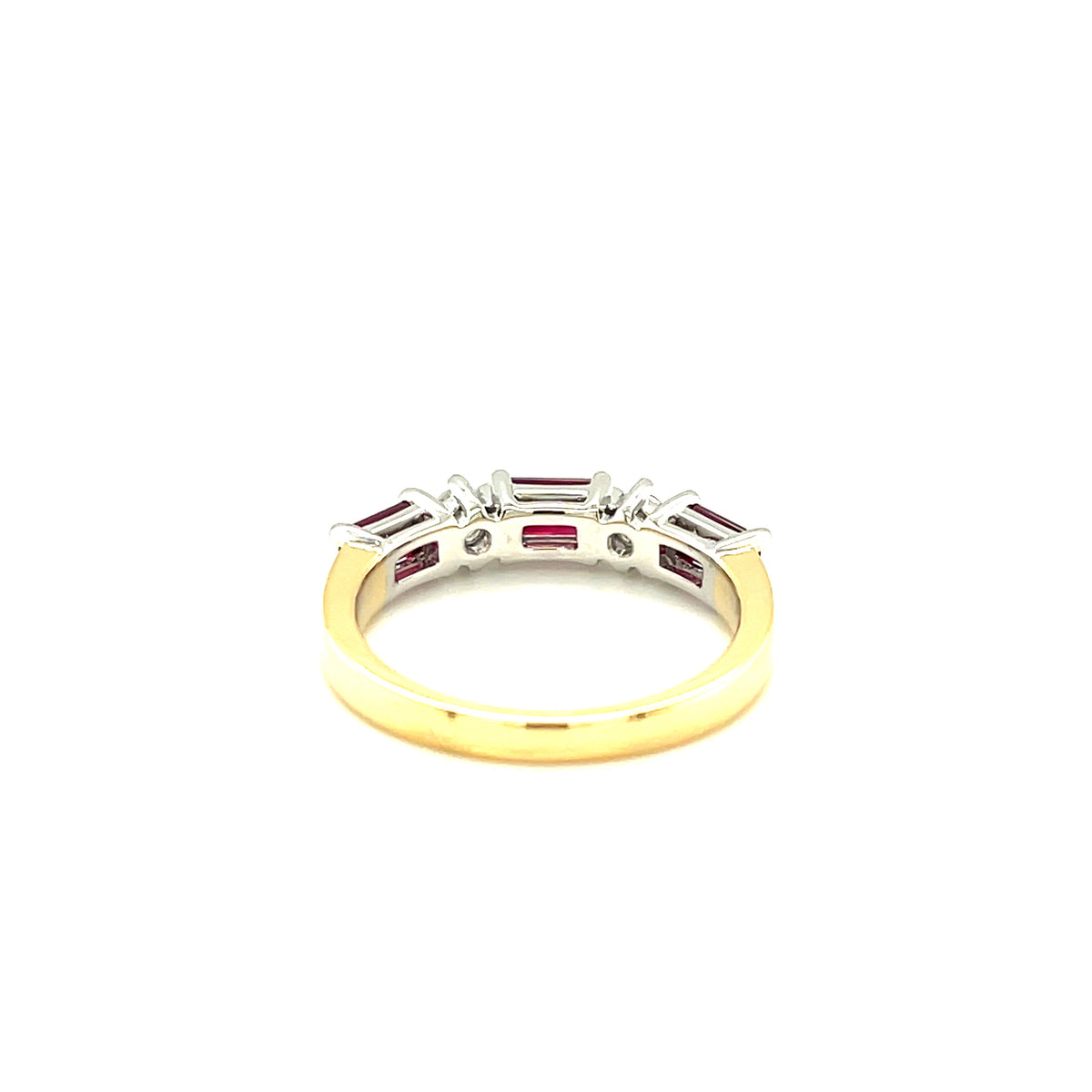Custom Made for Sue - 18ktYellow and White Gold Ruby and Diamond Ring ( Customer Diamonds) - Paddington Jeweller - Ojco