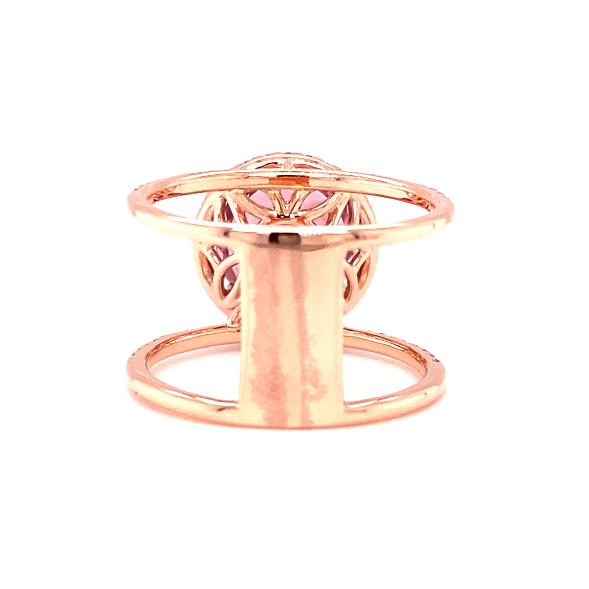 Custom Made - 9kt Rose Gold Pink Tourmarine and Diamond Ring - Paddington Jeweller - Ojco