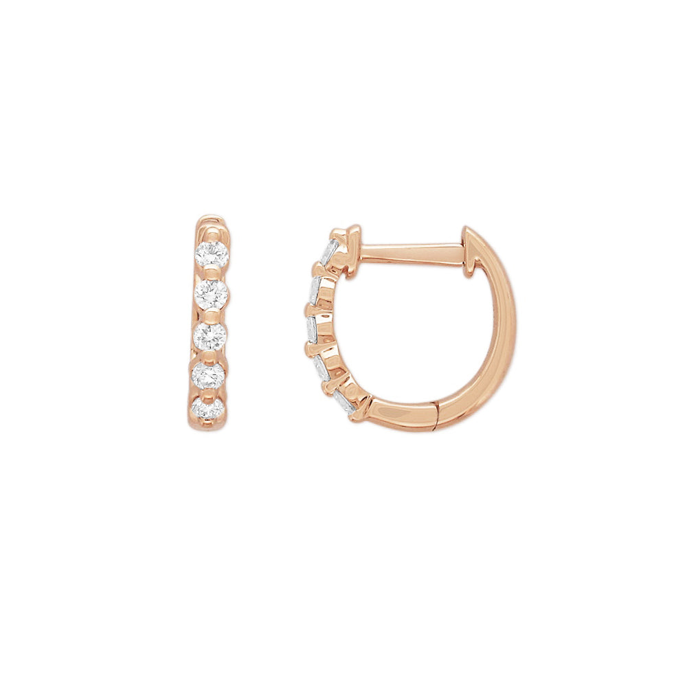 PAULA - 0.15ct Diamond Huggie Earrings - Paddington Jeweller - OJ Co
