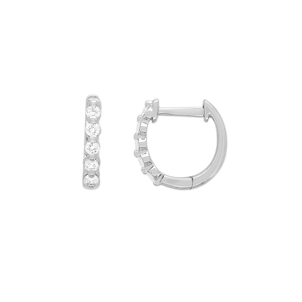 PAULA - 0.15ct Diamond Huggie Earrings - Paddington Jeweller - OJ Co