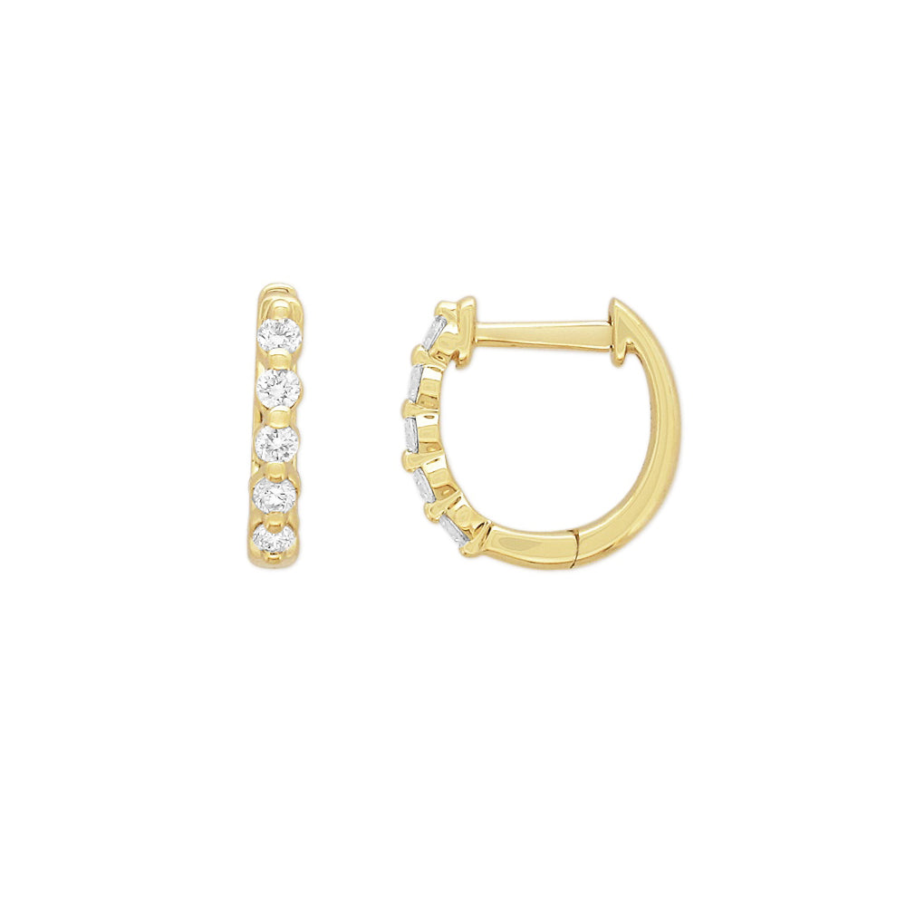 PAULA - 0.15ct Diamond Huggie Earrings - Paddington Jeweller - OJ Co