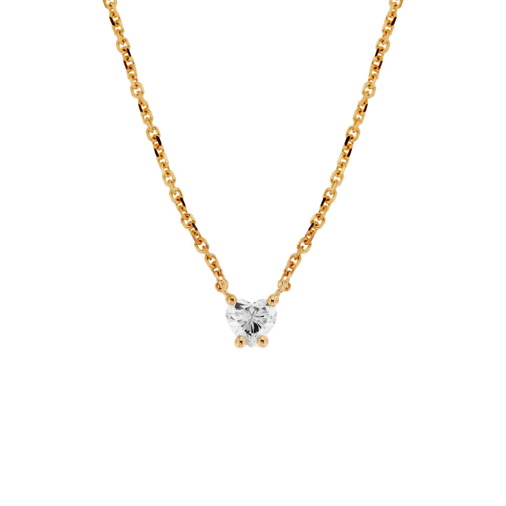 KAYLEE - 0.10ct Heart Shape Diamond Solitaire Necklace - Paddington Jeweller - OJ Co