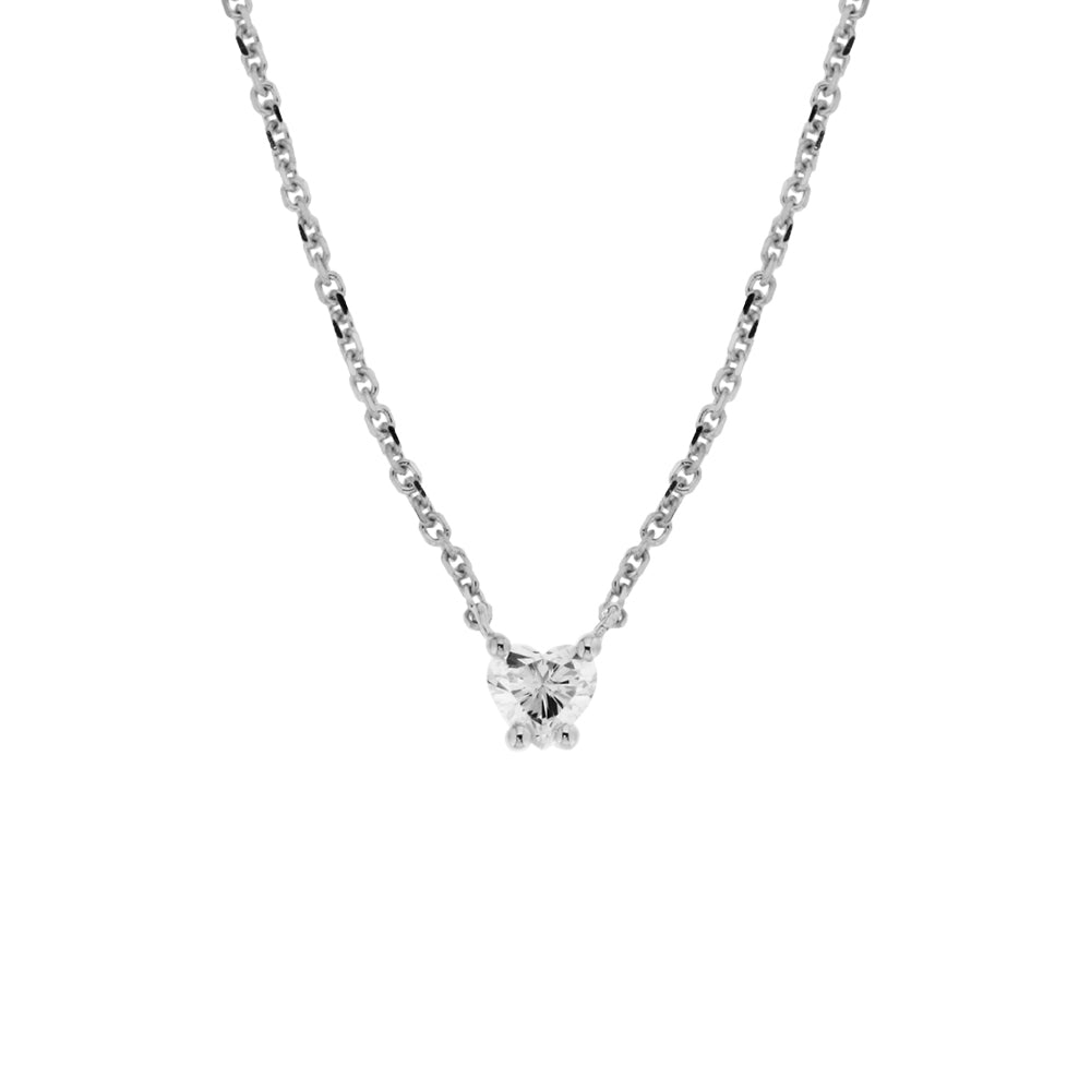 KAYLEE - 0.10ct Heart Shape Diamond Solitaire Necklace - Paddington Jeweller - OJ Co