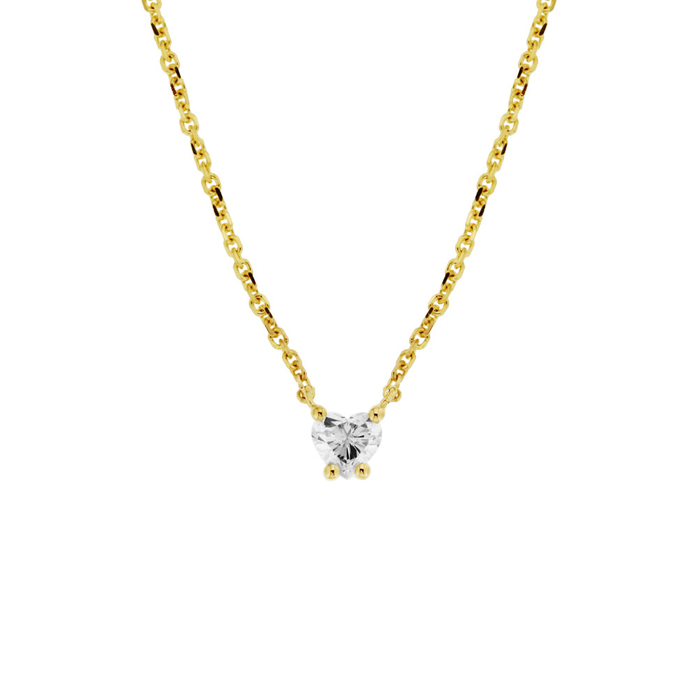 KAYLEE - 0.10ct Heart Shape Diamond Solitaire Necklace - Paddington Jeweller - OJ Co