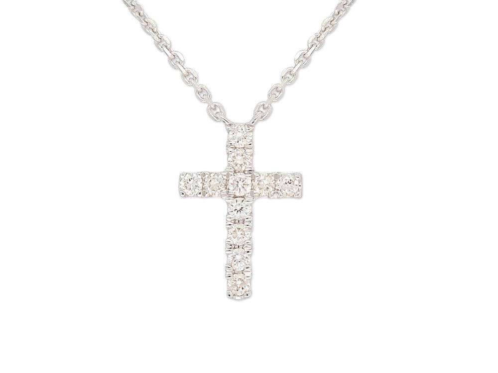 0.10ct Diamond Cross Necklace - Paddington Jeweller - Ojco