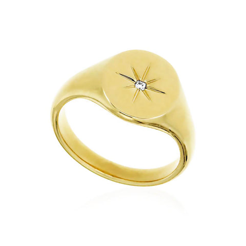 ASTRA - Star Ladies Signet Ring -  Paddington Jeweller - OJ Co