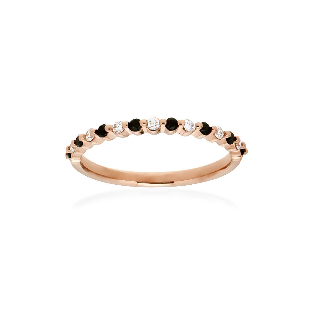 SIERRA - 0.30ct White and Black Diamond Ring - Paddington Jeweller - OJ Co