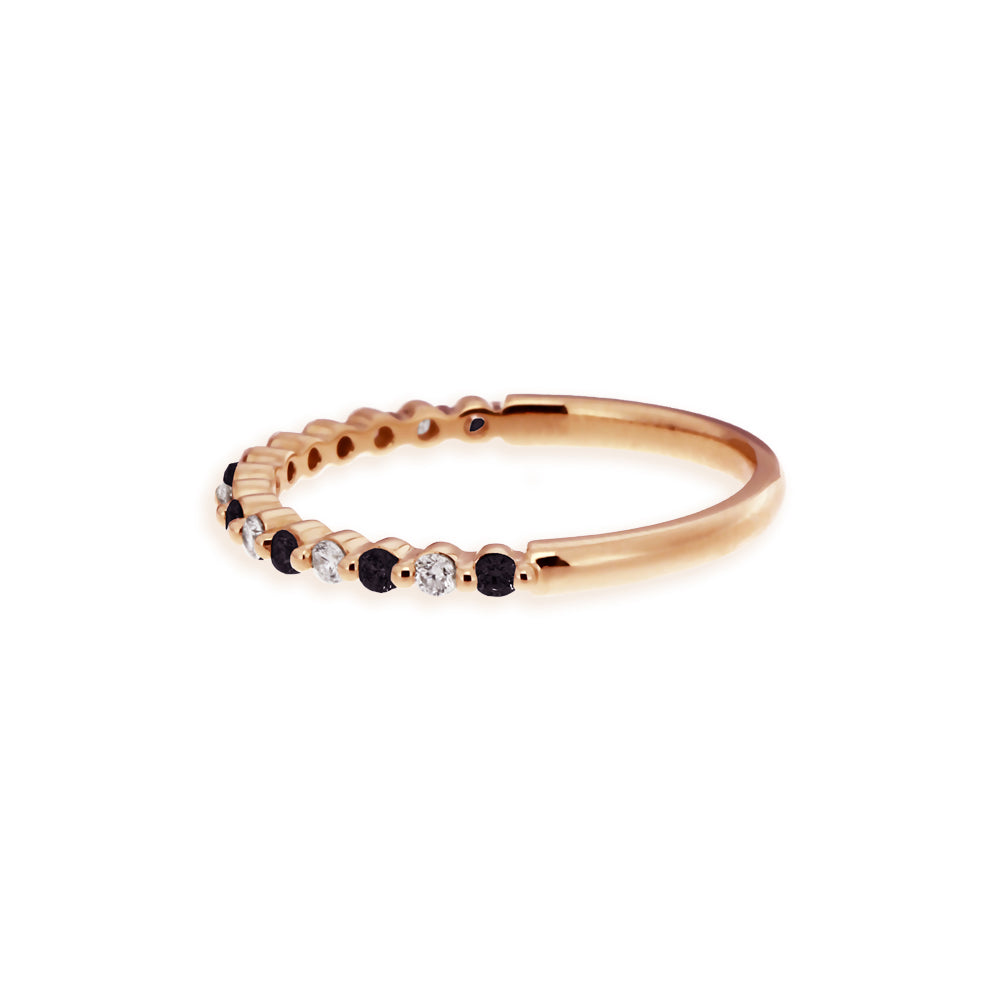 SIERRA - 0.30ct White and Black Diamond Ring - Paddington Jeweller - OJ Co
