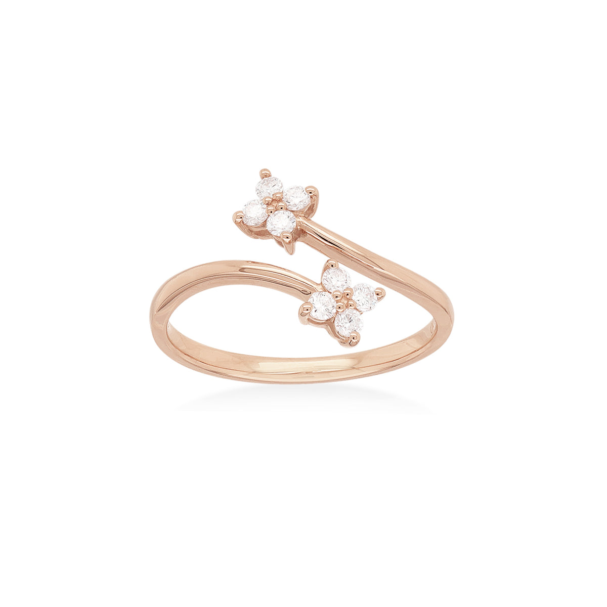 FLORENZA - 0.15ct Diamond Flower Ring - Paddington Jeweller - OJ Co