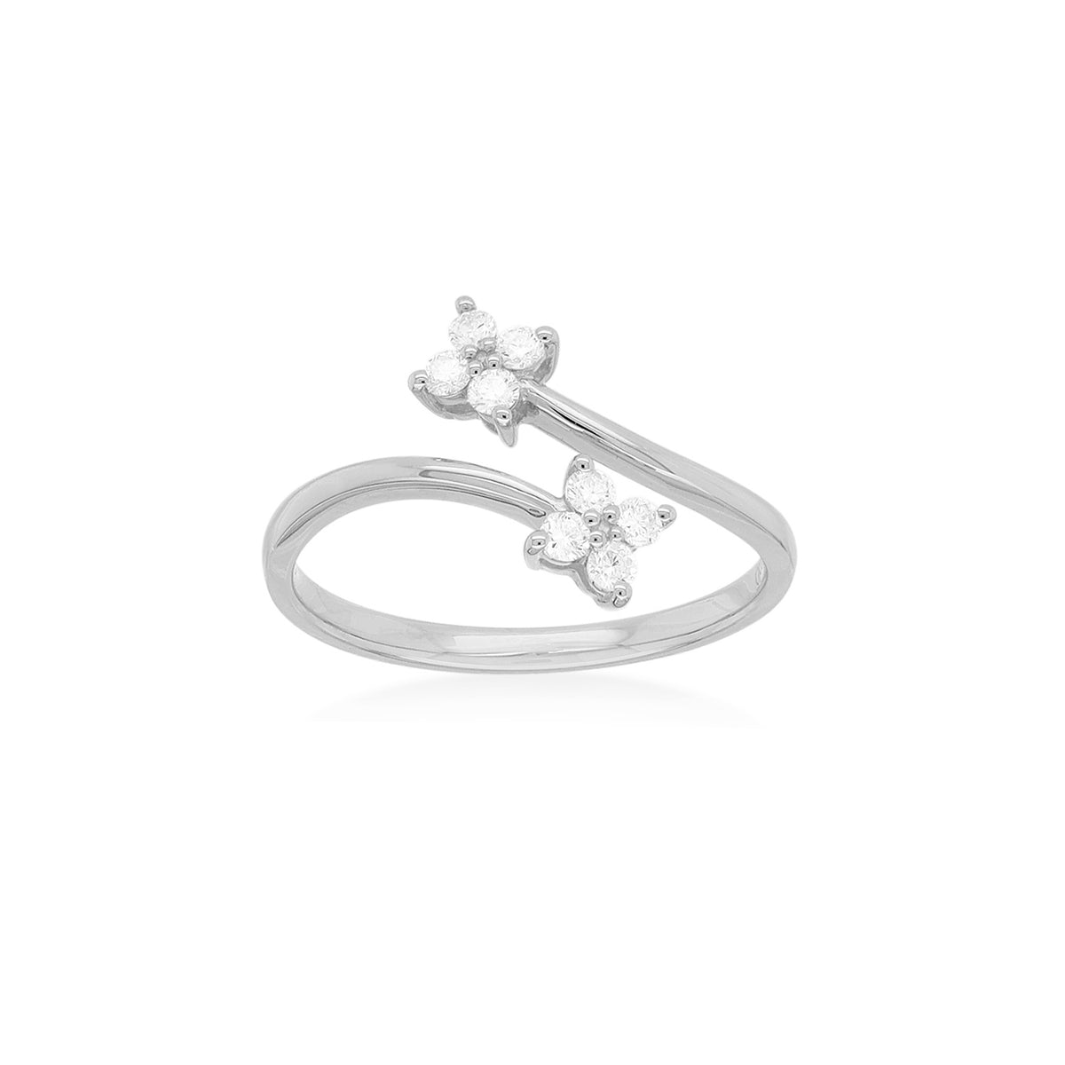 FLORENZA - 0.15ct Diamond Flower Ring - Paddington Jeweller - OJ Co