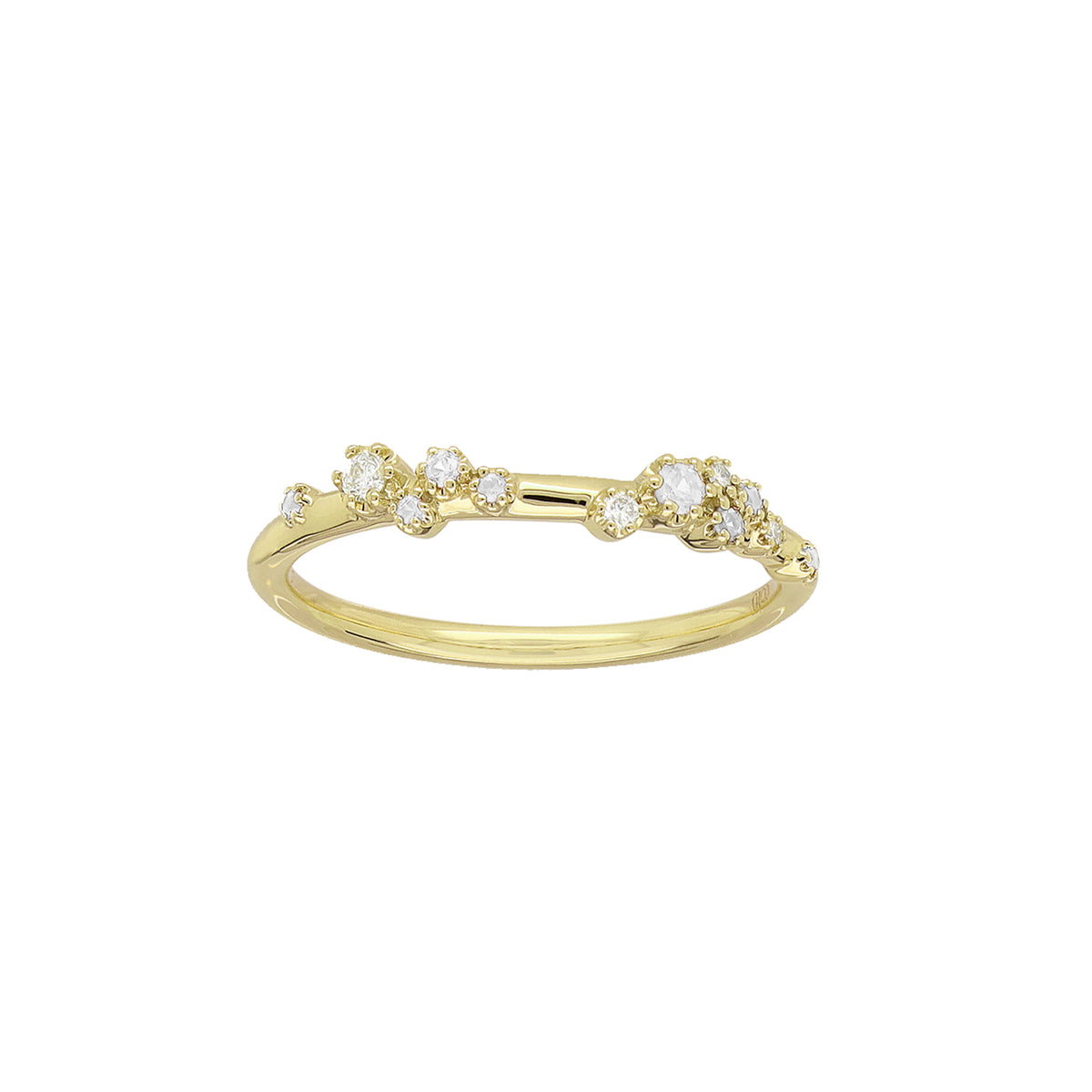 STEVIA - 0.09ct White Diamond Petite Stacker Ring - Paddington Jeweller - OJ Co