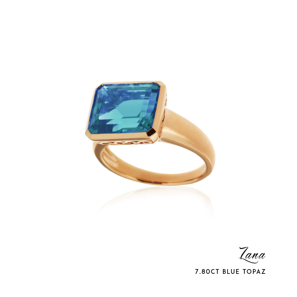 LANA - 7.80ct Blue Topaz Ring - Paddington Jeweller - OJ Co