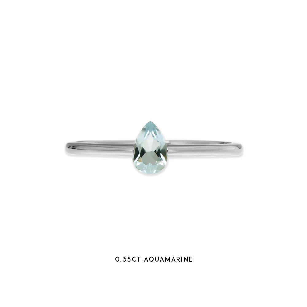 MARCIA - 0.35ct Aquamarine Stacker Ring - Paddington Jeweller - OJ Co