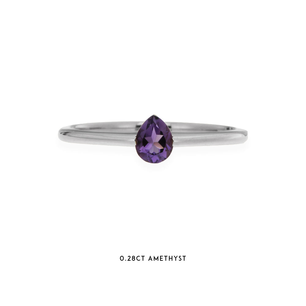 MAFALDA - 0.28ct Amethyst Stacker Ring - Paddington Jeweller - OJ Co