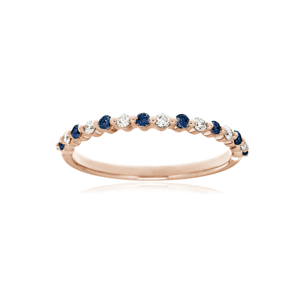 SAPPHIRA - 0.10ct Diamond and 0.18ct Blue Sapphire Ring - Paddington Jeweller - OJ Co