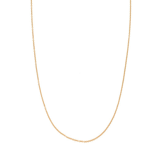Tiffany-style 1.2mm 9kt gold chain necklace, 45cm length – Paddington Jewellery