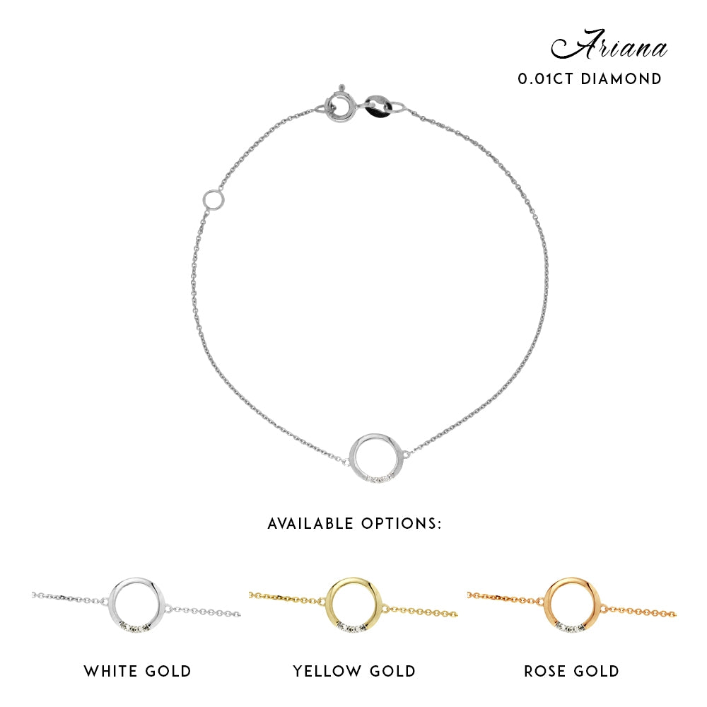 ARIANA - 0.01ct Diamond Circle of Life Bracelet - Paddington Jeweller - OJ Co