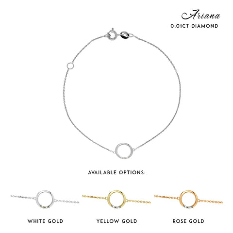 ARIANA - 0.01ct Diamond Circle of Life Bracelet -  Paddington Jeweller - OJ Co