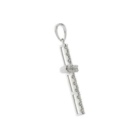 0.50ct Diamond Claw Set Cross Pendant and Chain - Paddington Jeweller - OJ Co