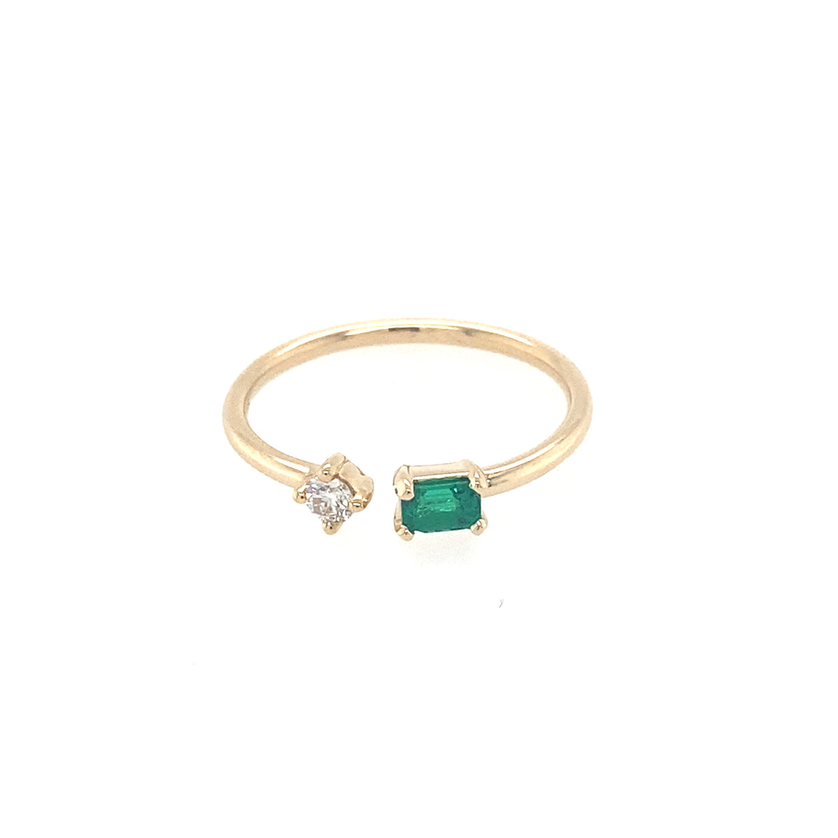 Toi Et Moi Emerald and Diamond Ring - Paddington Jeweller - Ojco