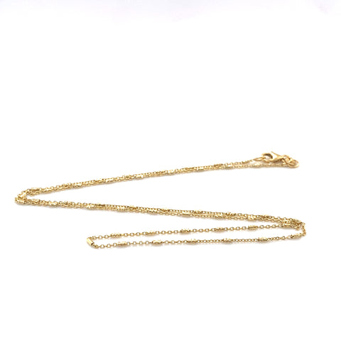 Fine trace diamond bar chain - 45cm -  Paddington Jeweller - Ojco