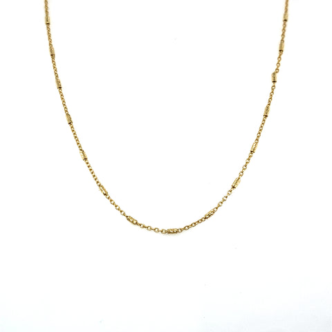 Fine trace diamond bar chain - 45cm -  Paddington Jeweller - Ojco