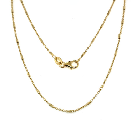 Fine trace diamond bar chain - 45cm -  Paddington Jeweller - Ojco