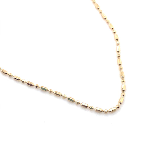 Bar & Dot Chain - 1MM - 45CM -  Paddington Jeweller - Ojco