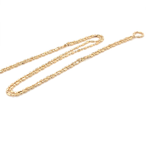 Bar & Dot Chain - 1MM - 45CM -  Paddington Jeweller - Ojco