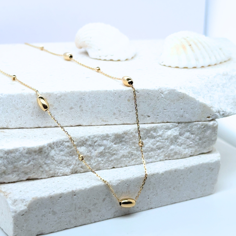 Italian gold sphere pendant necklace