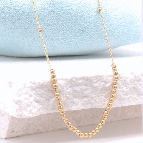 Mini Ball Necklace 45cm -  Paddington Jeweller - Ojco