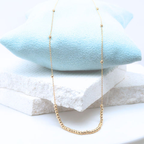 Mini Ball Necklace 45cm -  Paddington Jeweller - Ojco