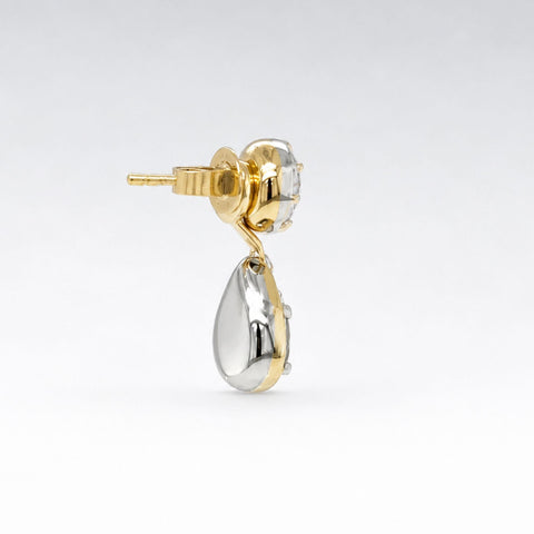 Norse Iðunn - Pear Cut Diamond Earrings