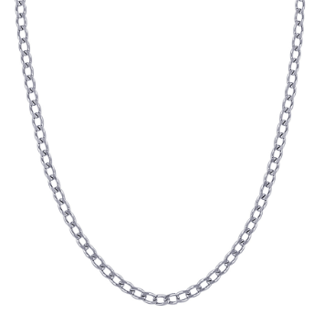 Sterling Silver Diamond Cut Long Curb Chain - 2.20x1.1mm
