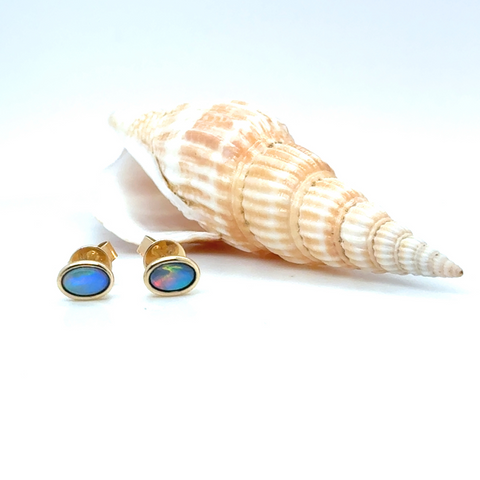 Delany - Australian Light Opal Earrings